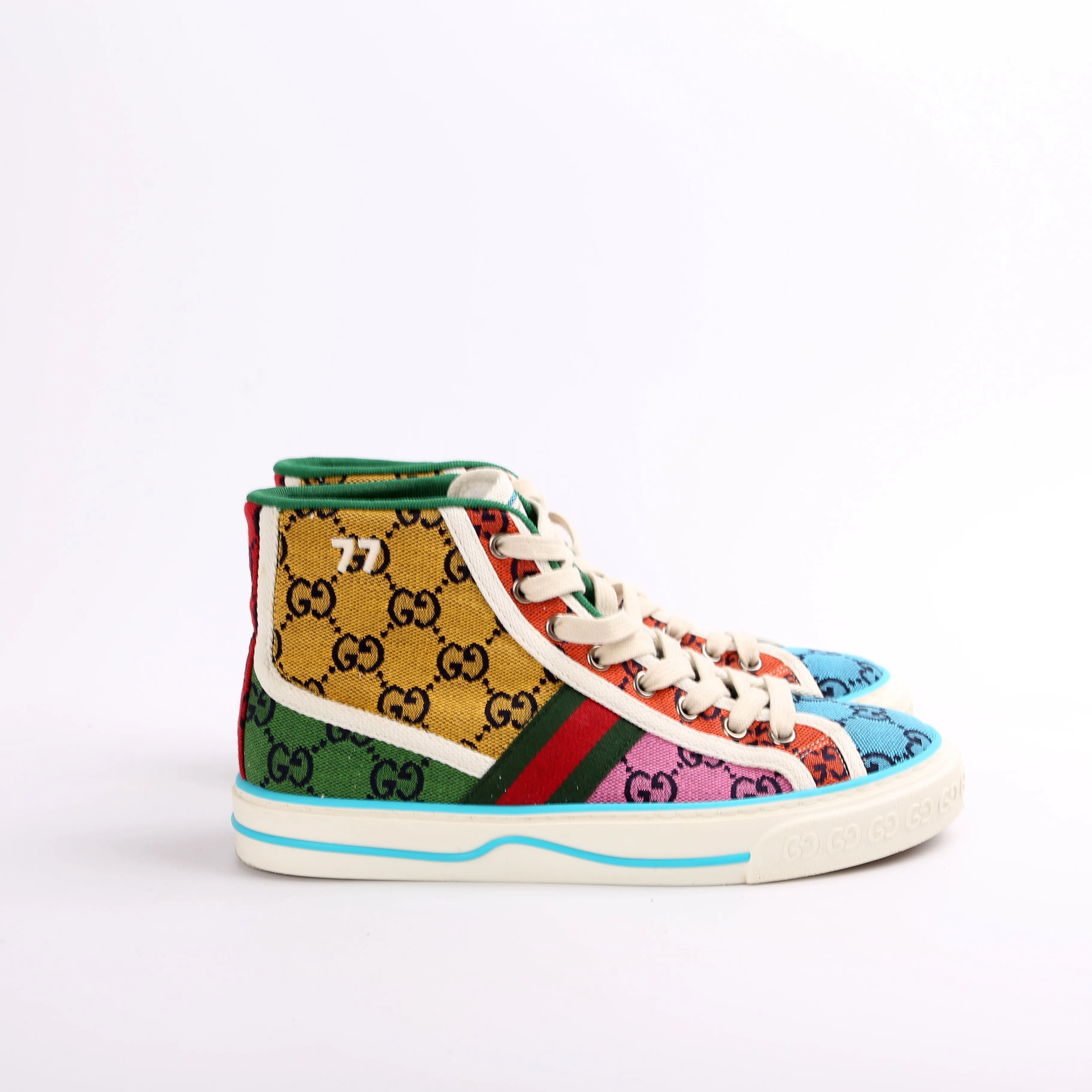 1977 GG Multicolor High Top Sneakers Size 36
