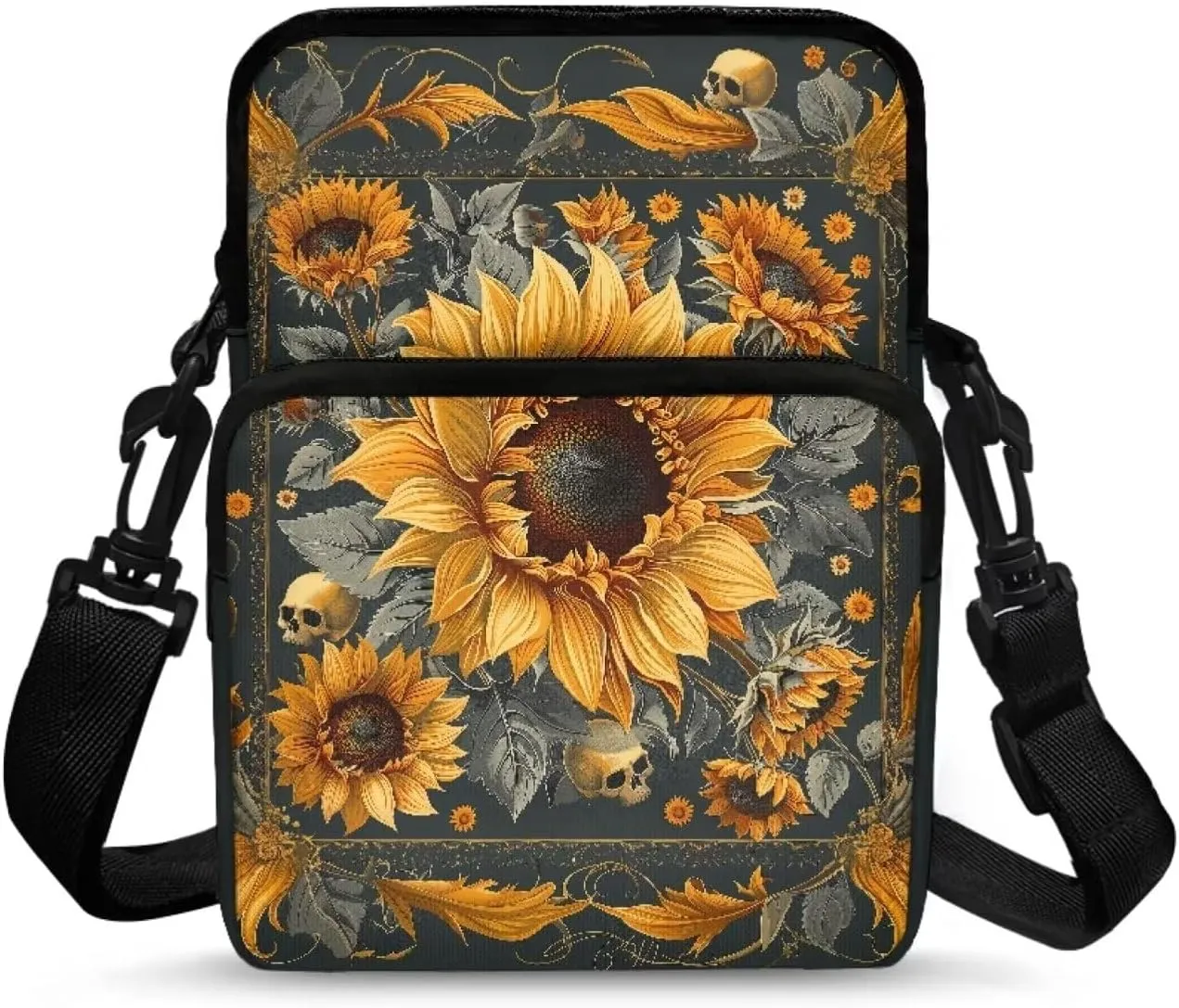 2 Layer Crossbody Bag, Lightweight Shoulder Bag Messenger Bag Purses for Girls Boys