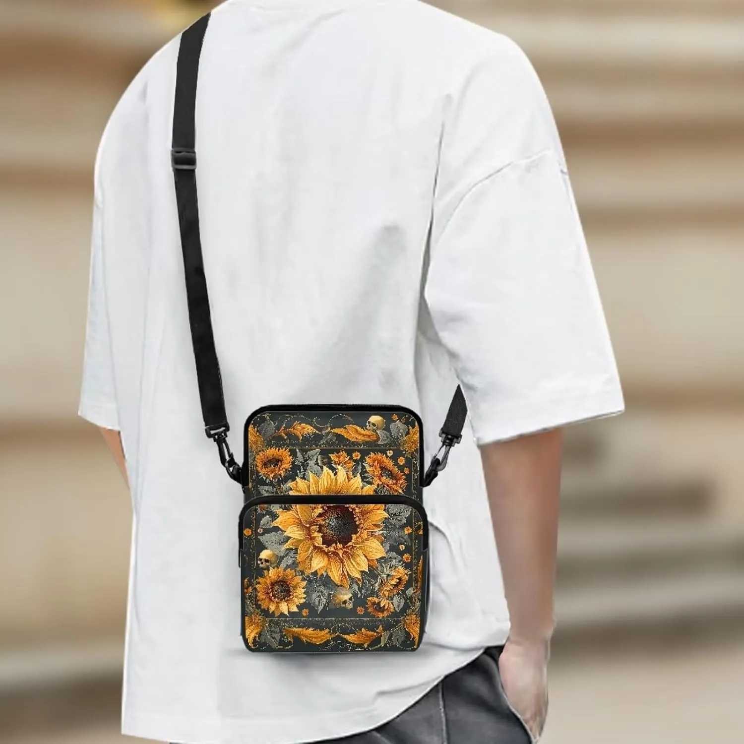 2 Layer Crossbody Bag, Lightweight Shoulder Bag Messenger Bag Purses for Girls Boys