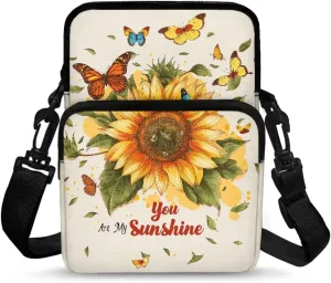2 Layer Crossbody Bag, Lightweight Shoulder Bag Messenger Bag Purses for Girls Boys
