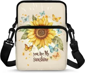 2 Layer Crossbody Bag, Lightweight Shoulder Bag Messenger Bag Purses for Girls Boys