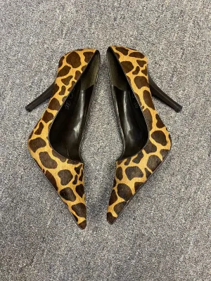 Aldo Women's 39 EU (US 8.5) Leopard  Print Fur Upper Heel Pointed Toe Pump