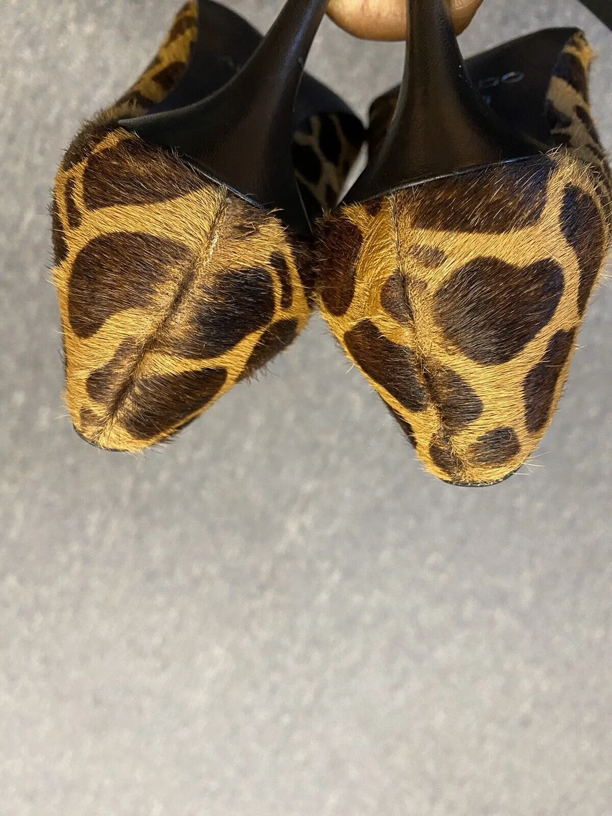 Aldo Women's 39 EU (US 8.5) Leopard  Print Fur Upper Heel Pointed Toe Pump