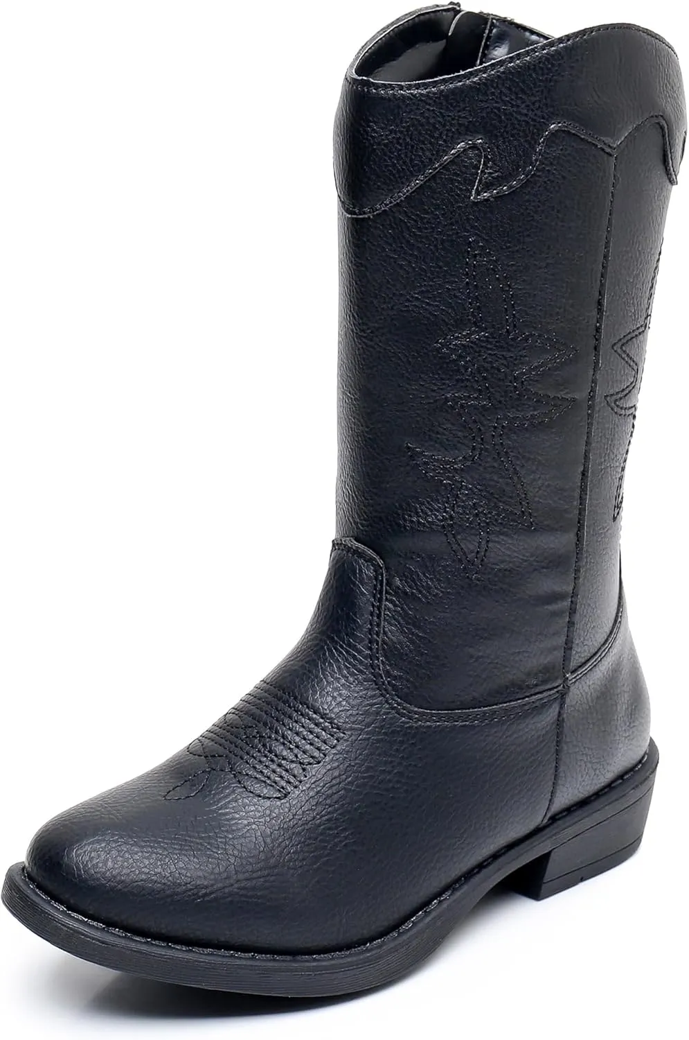 Apakowa Girls Cowgirl Boots Unisex-Child Mid Calf Toddler Cowboy Boot Little Big Kids Boys Western Riding Shoes (Toddler/Little Kid/Big Kid)