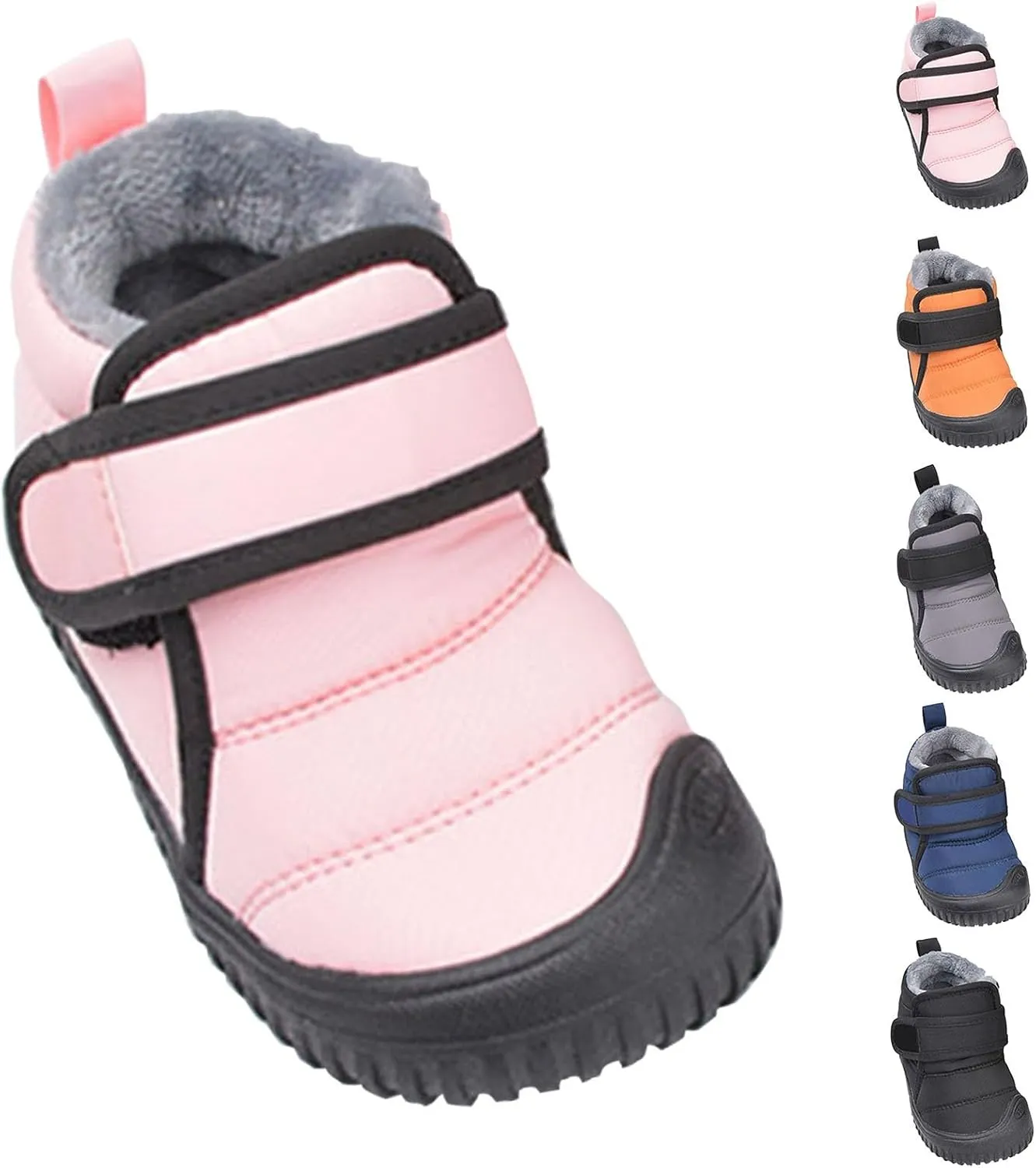 Baby Boys Girls Winter Warm Shoes Cozy Fleece Snow Boots Toddler Non-Slip Walking Shoes Infant Girls Boots Size 3