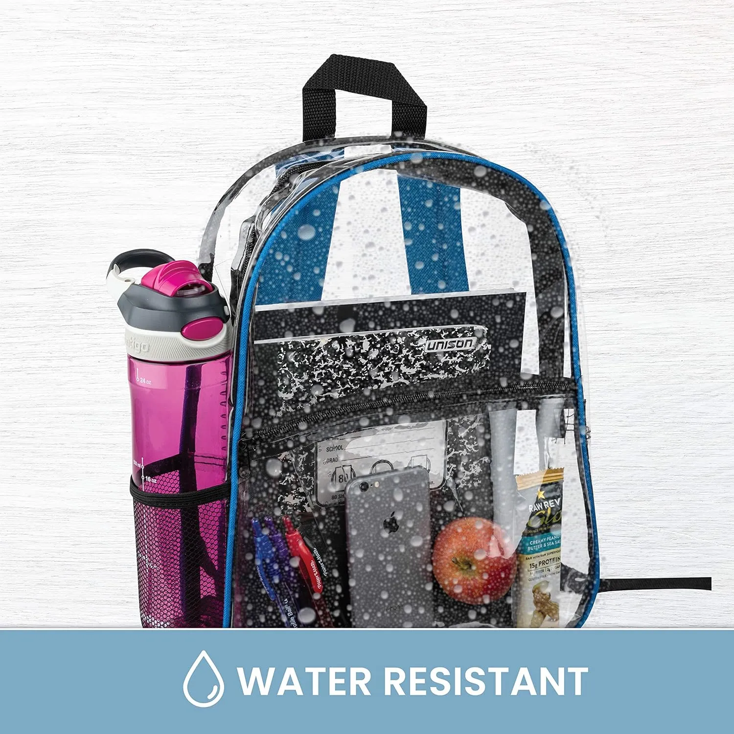 Bags for Less [Set Of 2] Clear Backpack - Security Approved - Straps & Front Accessory Pocket