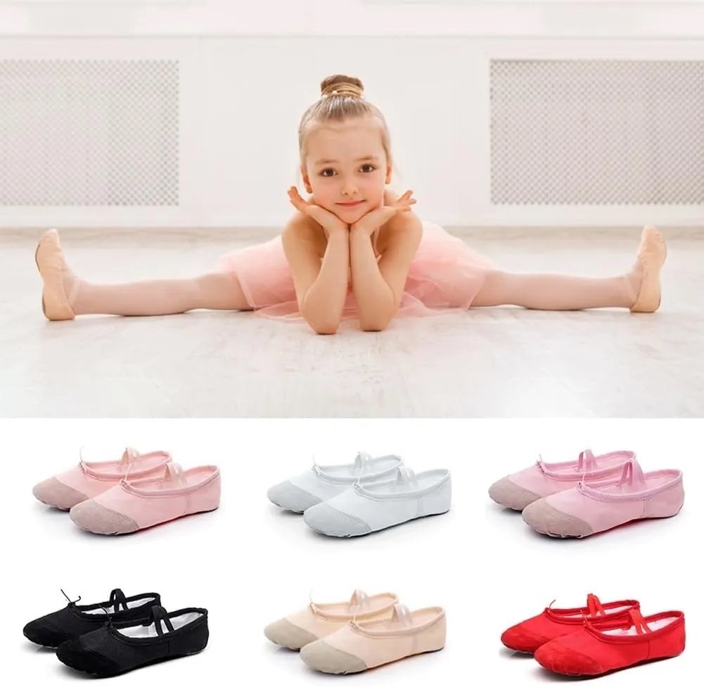 Ballet Shoes Ballet Shoes Girl Kids Dance Slippers Professional Canvas Soft Sole Ballet Dancing Girls Women Ballet Yoga Gym Dancer Shoes Dance Slippers for Girls ToddlersPink-30 EU