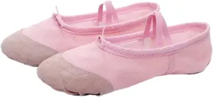 Ballet Shoes Ballet Shoes Girl Kids Dance Slippers Professional Canvas Soft Sole Ballet Dancing Girls Women Ballet Yoga Gym Dancer Shoes Dance Slippers for Girls ToddlersPink-30 EU