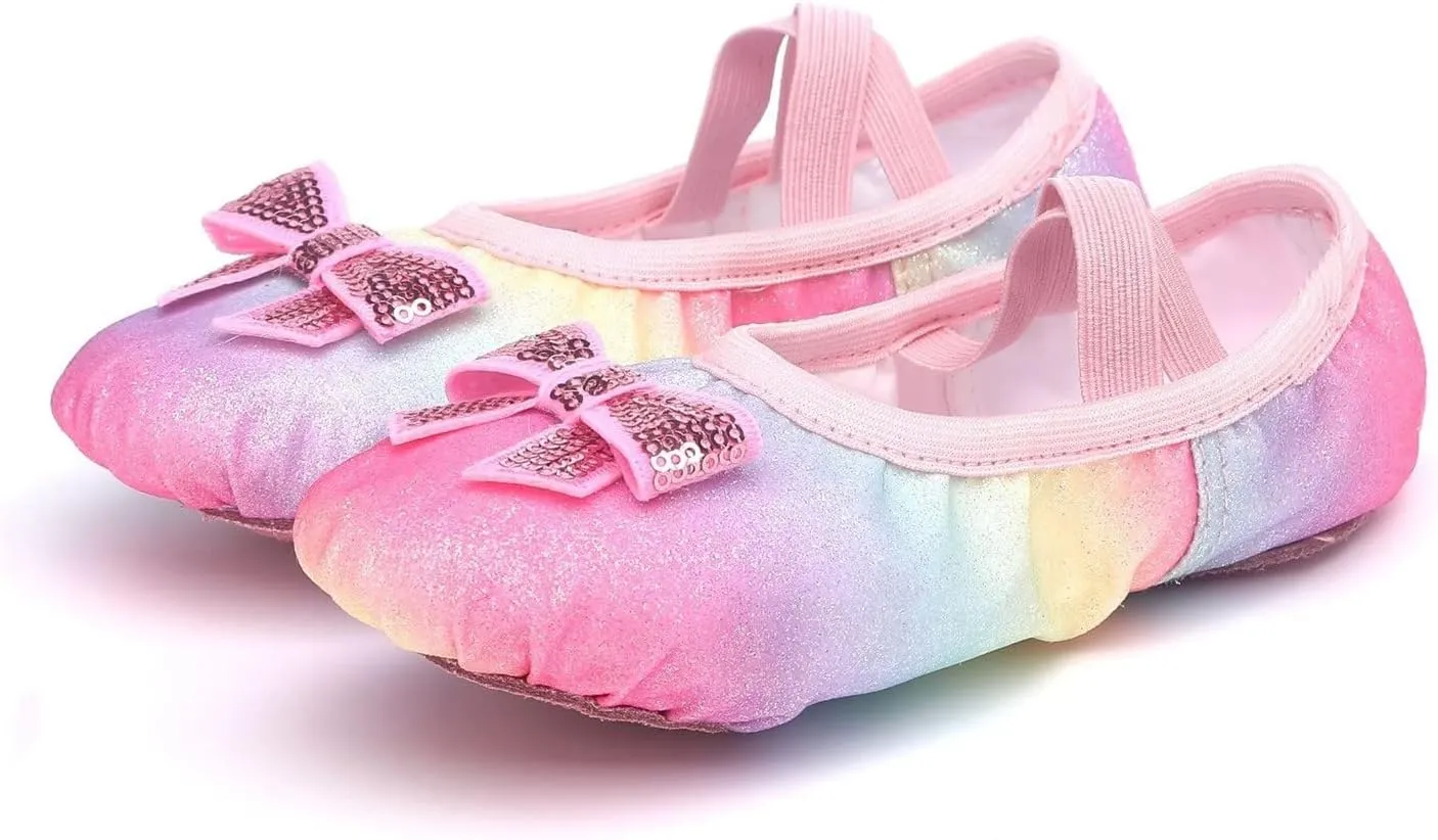 Ballet Shoes for Girls Pin?? Ballet Slippers Canvas Girl Ballet Flat for Toddler/Little Kid/Big Kid,Kids Dance