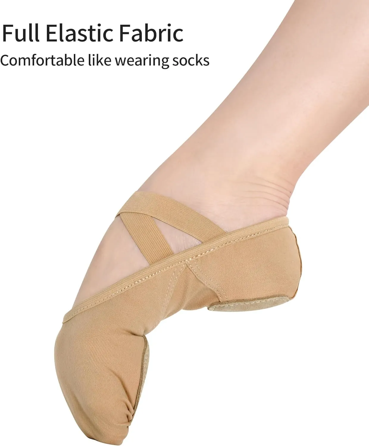 Ballet Shoes for Girls, Stretchy Girls Ballet Slippers for Dance, Gymnastic