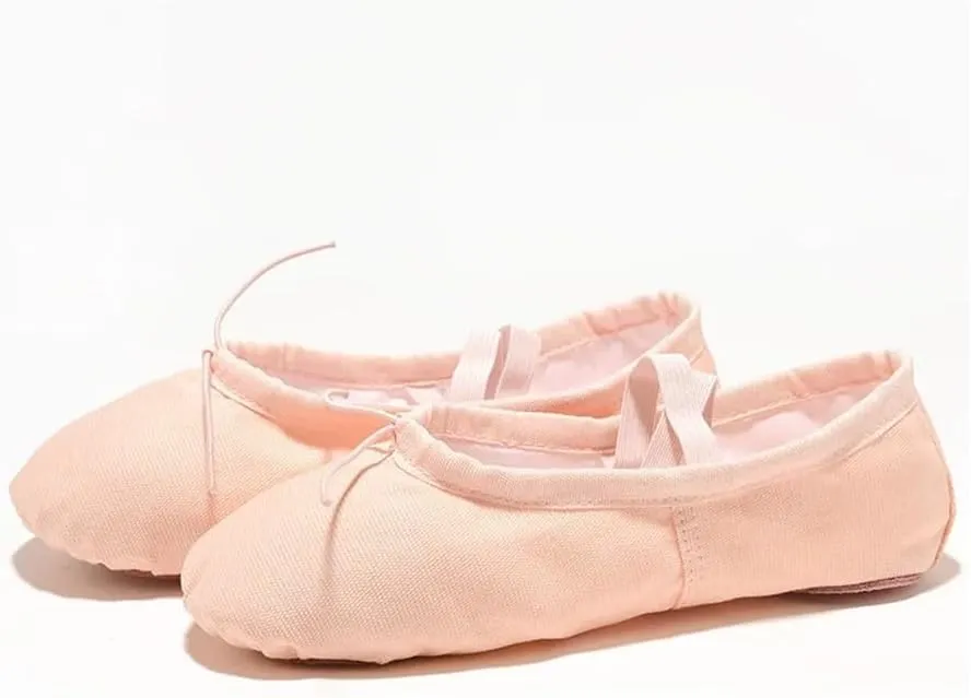 Ballet Shoes for Women Girls Ballet Slippers Flats Canvas Ballet Yoga Shoes for Toddler Little Kid Ballerinas(Black,EU22)