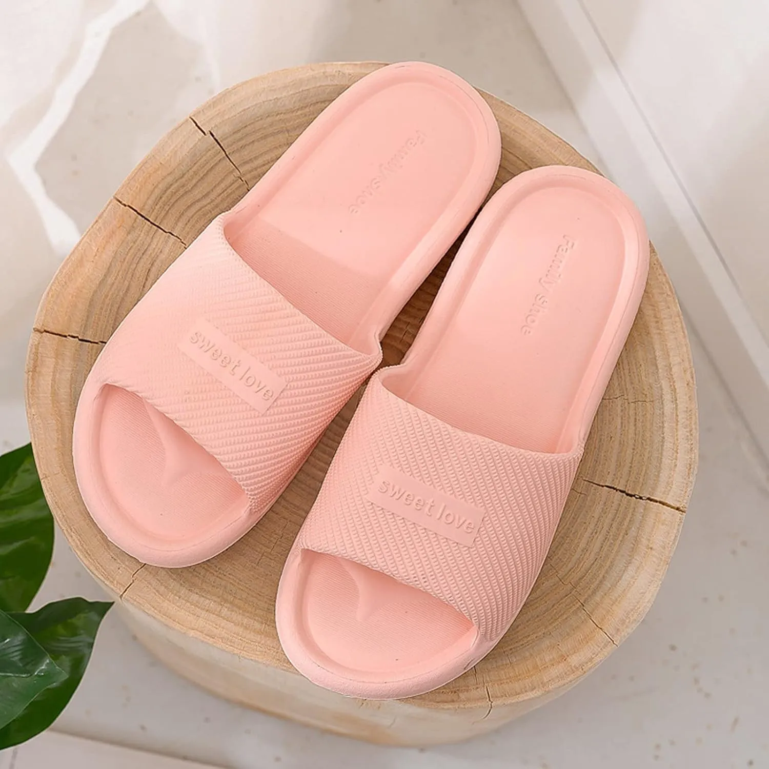 Bath Slippers Quick Dry Non-Slip Bathroom Slippers for Men Women Cushioned Thick Sole Sandals for Indoor and Outdoor