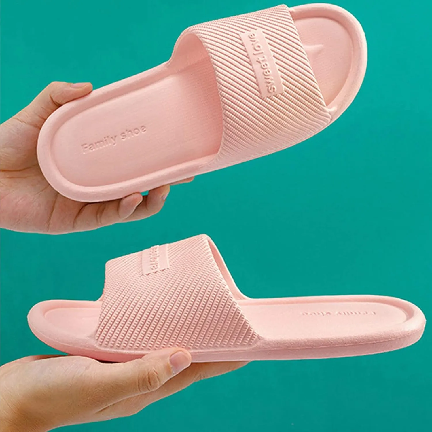 Bath Slippers Quick Dry Non-Slip Bathroom Slippers for Men Women Cushioned Thick Sole Sandals for Indoor and Outdoor