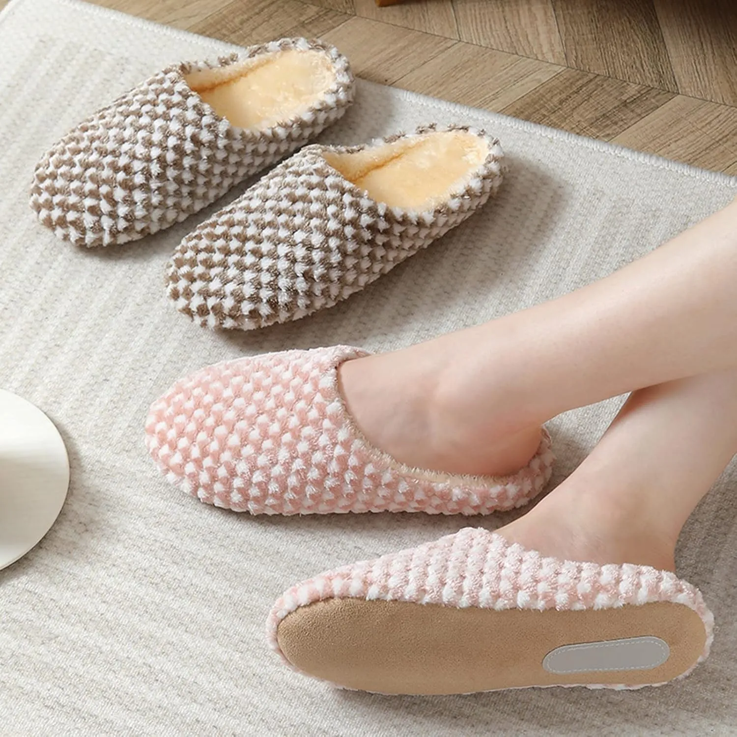 Bedroom Slippers for Women Sexy Women's House Shoes Slippers Womens Slippers Size 10 with Arch Support Cloud Slippers for Women Arch Support Matching Family Christmas Pajamas Gifts for Him 2023