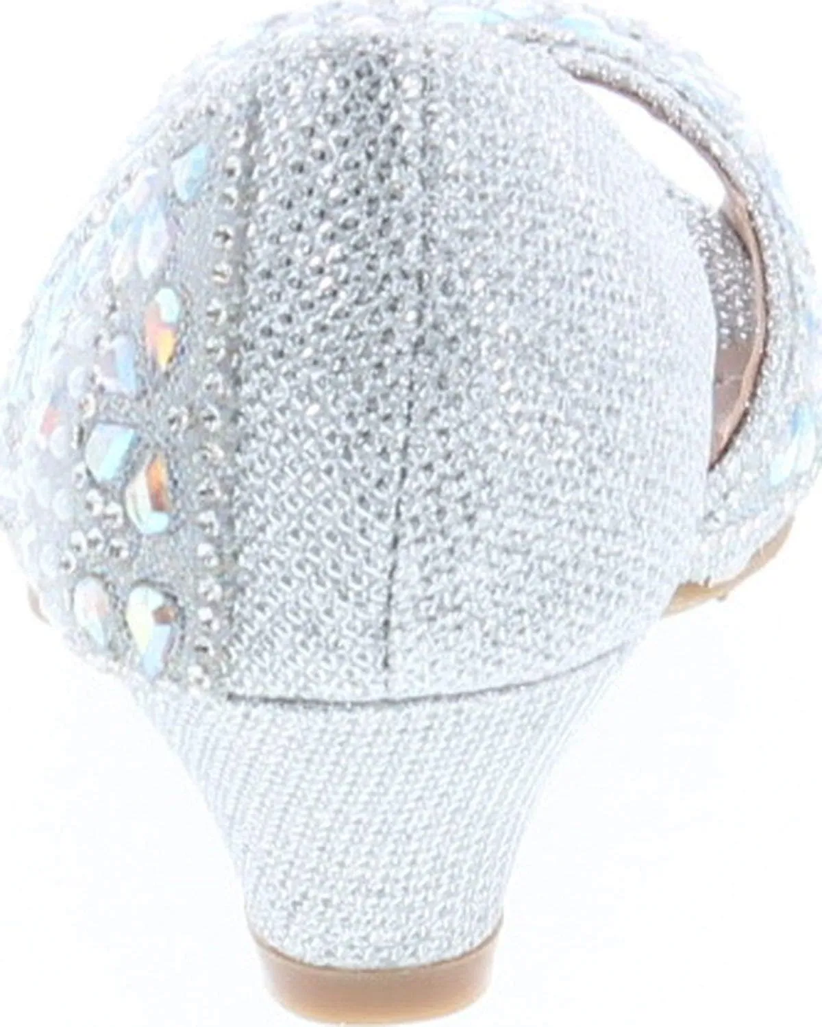 Bella Marie Truly Kids Rhinestones Slip On Girls Kitten Heels Sandals Dress Shoes