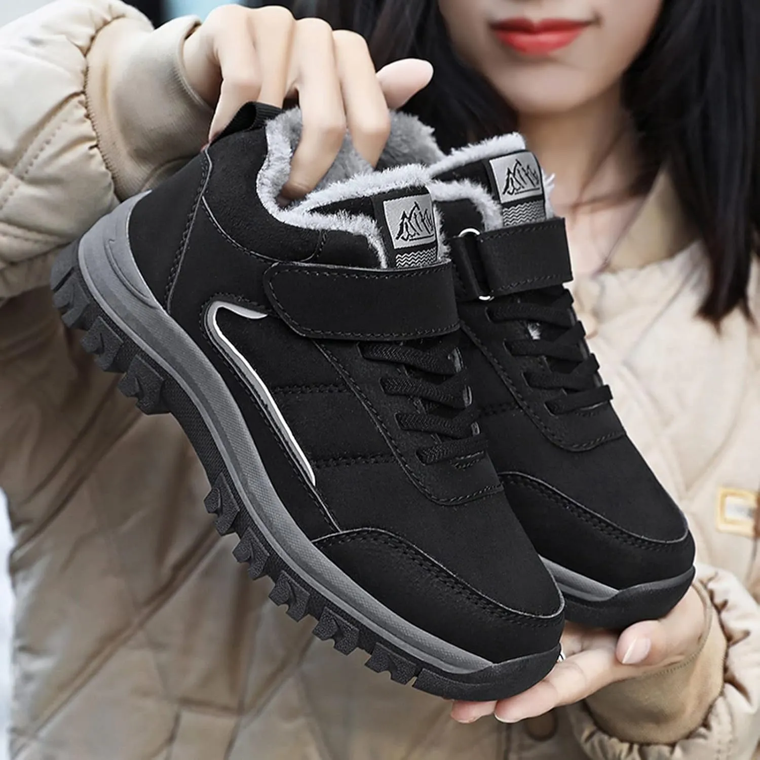 Black Winter Boots for Women Short Non Slip Winter Boots for Women Waterproof Snow Boots Winter Waterproof Slip Resistant Waterproof Work Boots for Women Winter Dress Boot for Women 2023