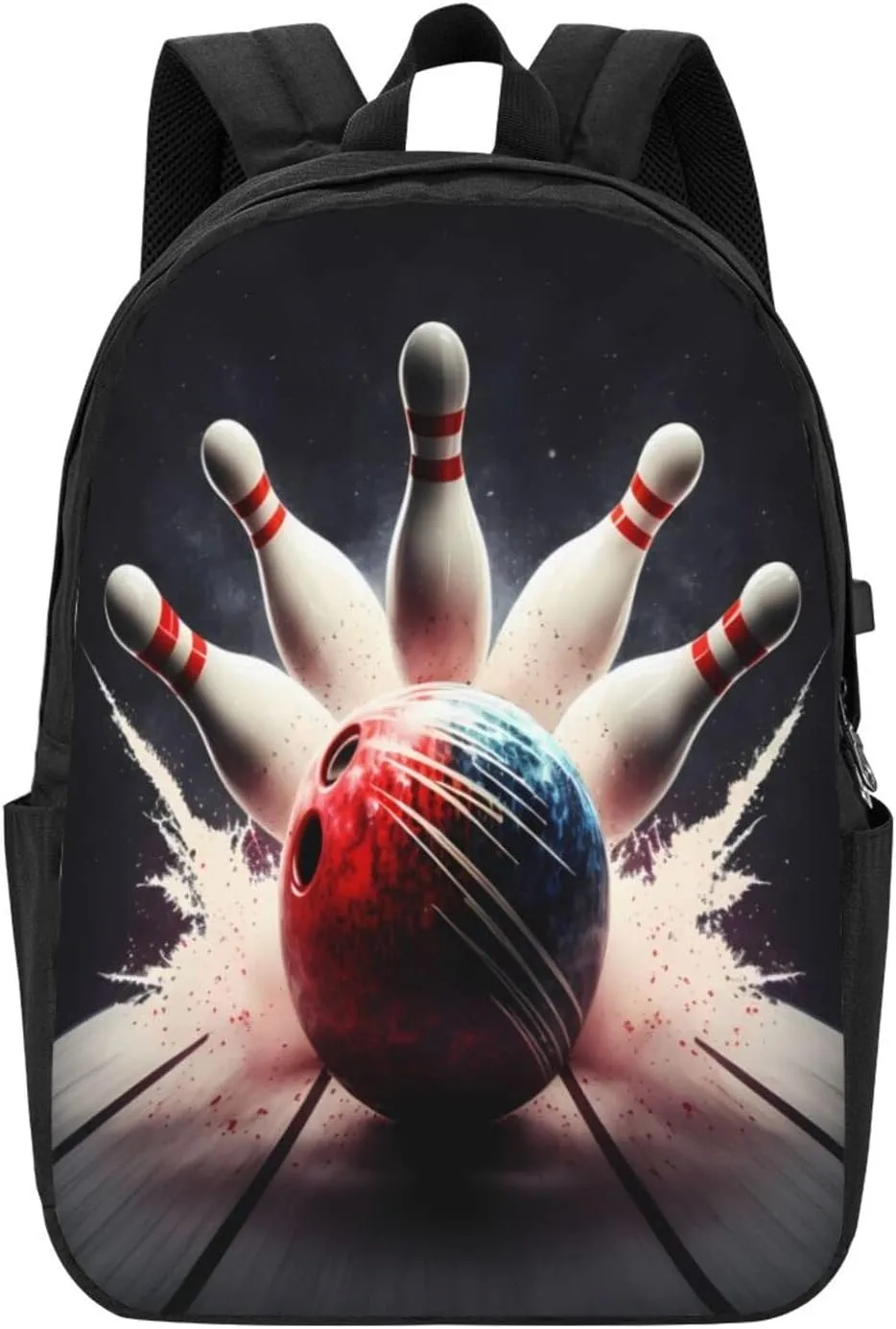 Bowling Ball Sport Travel Laptop Backpack - Durable Business Laptops Backpack with USB Charging Port