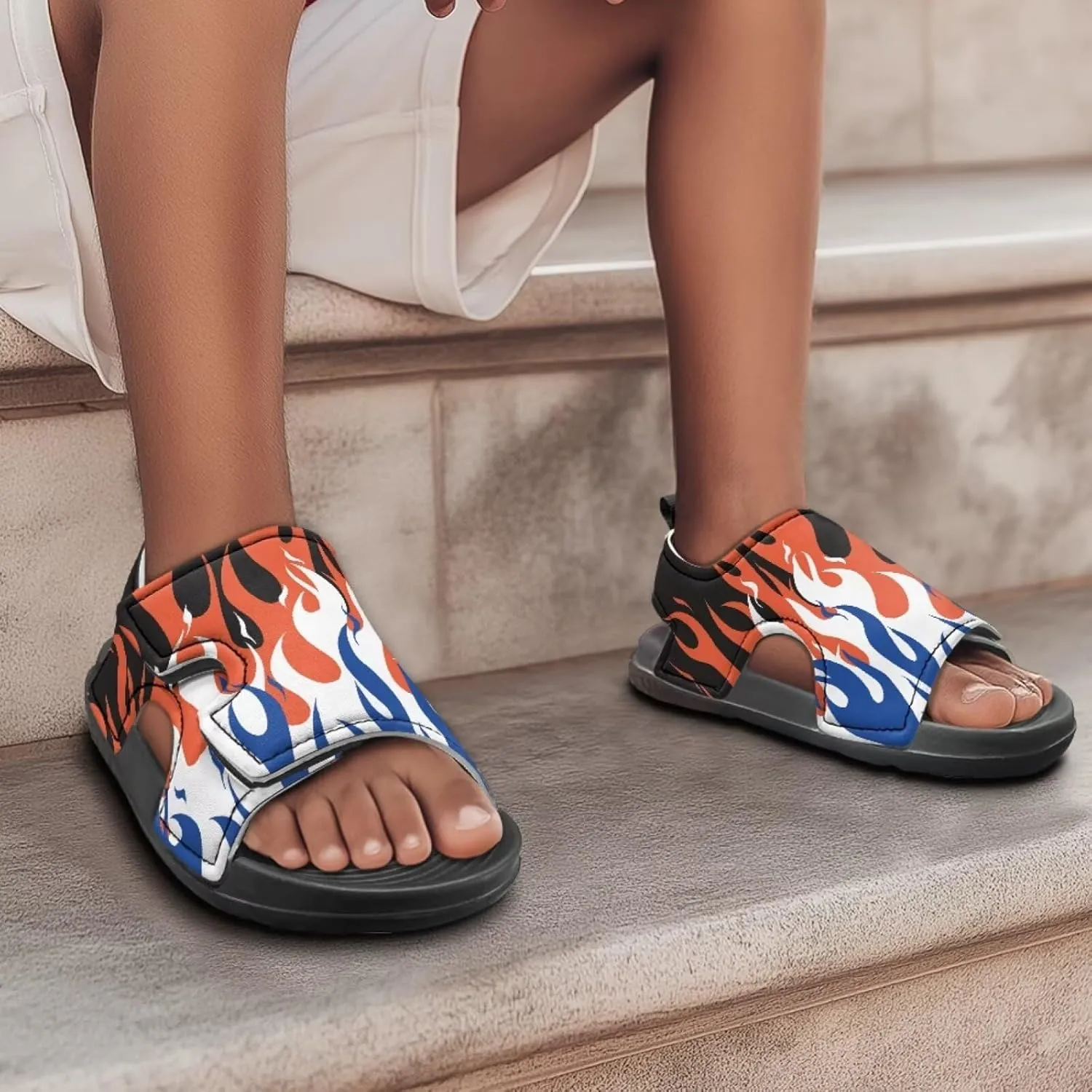 Boys Girls Sandals Open-Toe Summer Outdoor Unisex Child Sport Sandals Athletic Lightweight Water Hiking Shoes