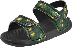 Boys Tractor Print Sandals Adjustable Sport Outdoor Athletic Sandals for Summer Lightweight Beach Water Shoes Toddler/Little Kid/Big Kid