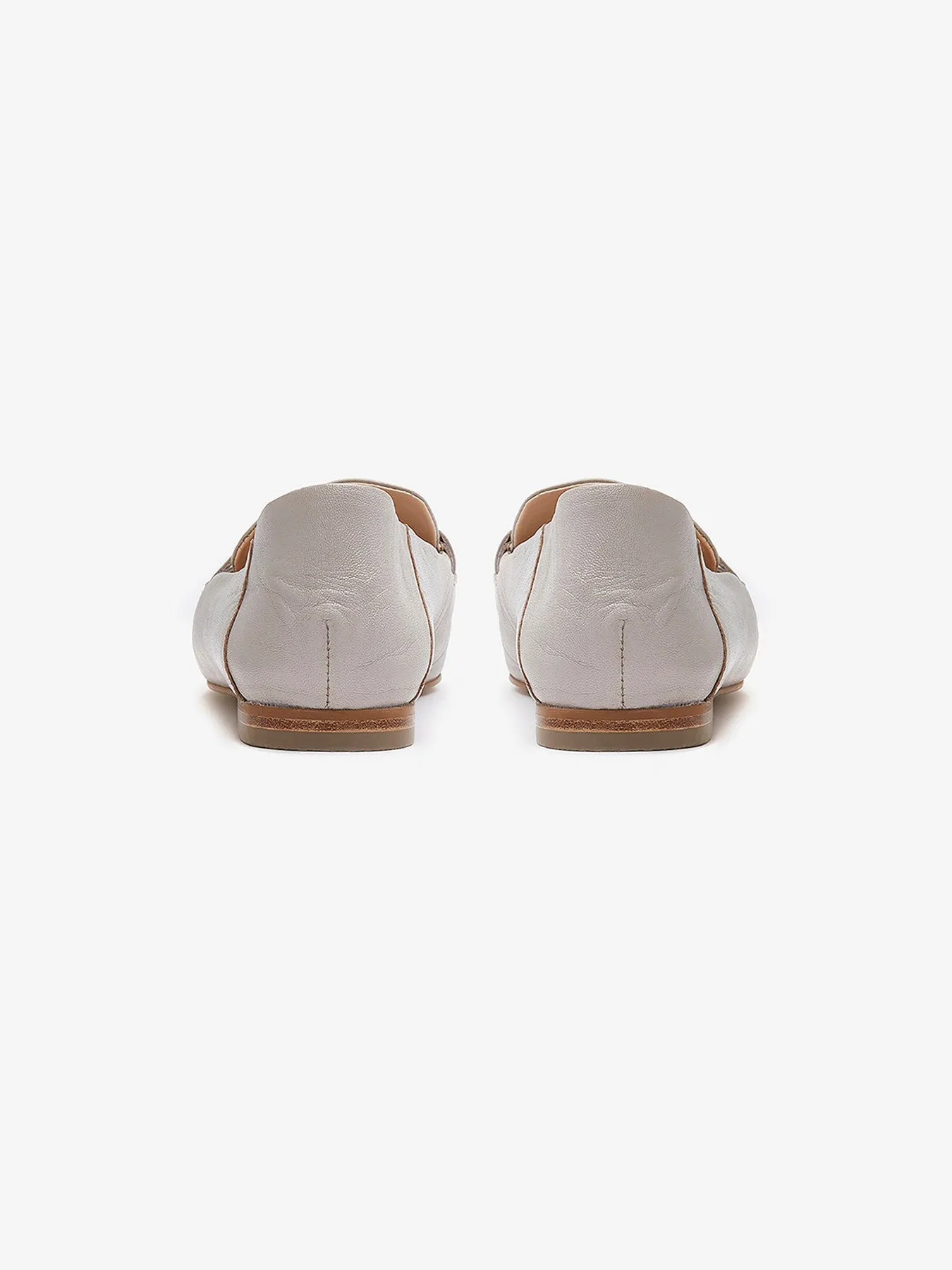 Camille Stone Leather Loafers