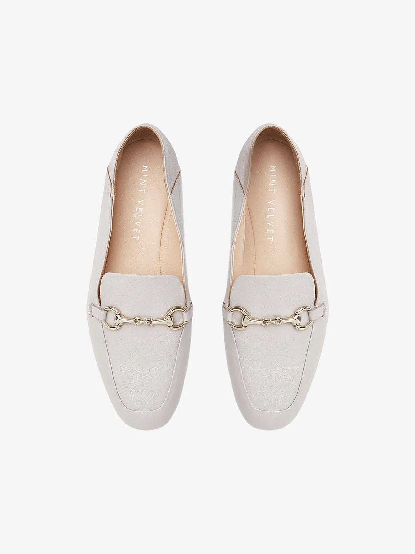 Camille Stone Leather Loafers