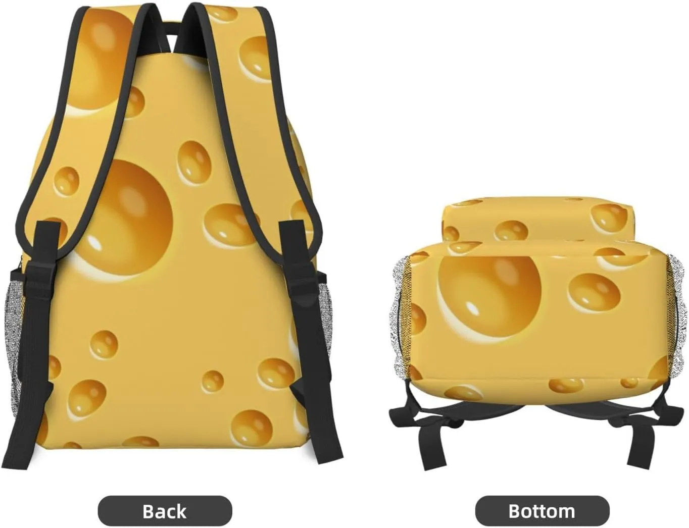Cheese Backpack Funny Food Laptop Bookbag Travel Daypack Lightweight Durable Bag For Women Men