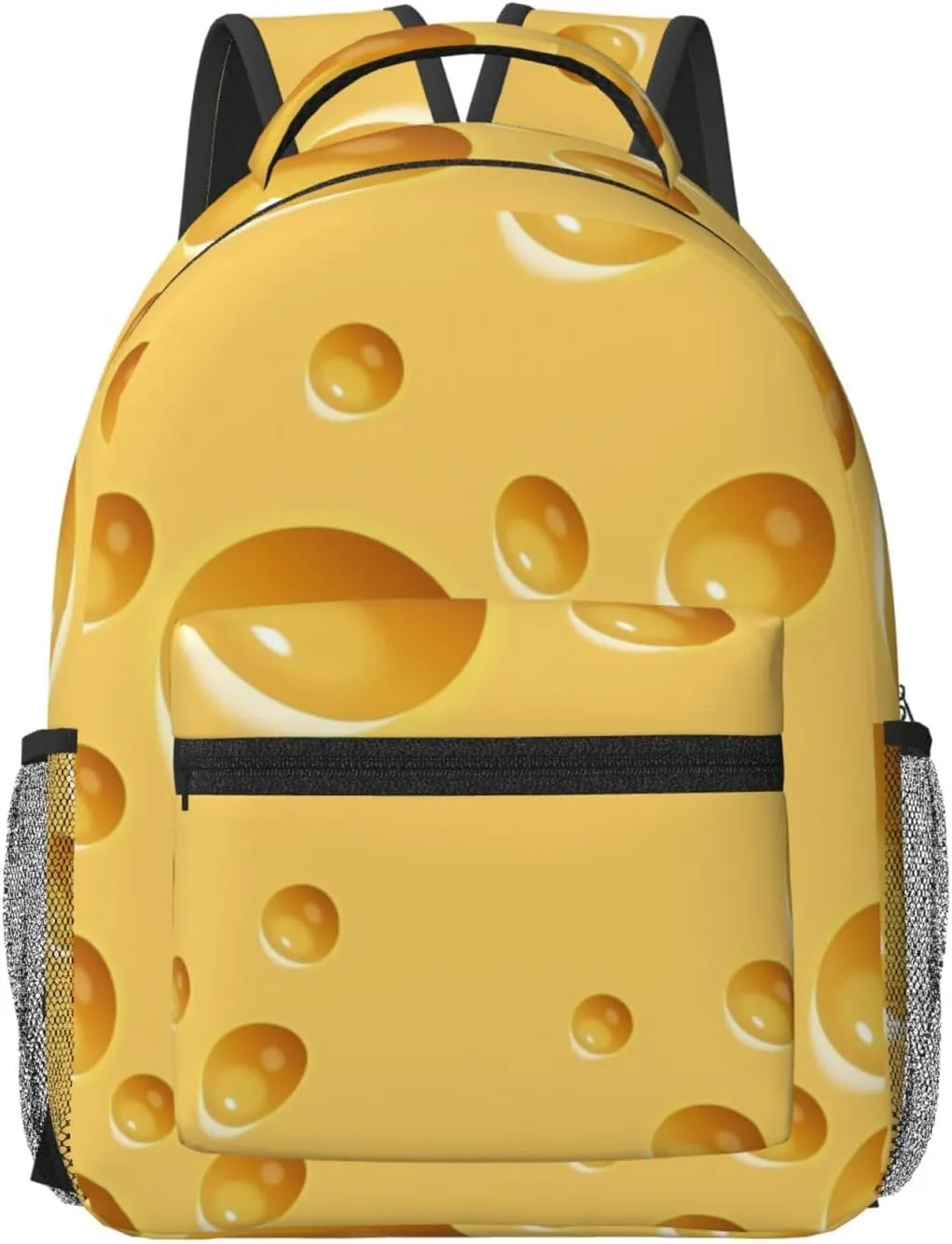 Cheese Backpack Funny Food Laptop Bookbag Travel Daypack Lightweight Durable Bag For Women Men