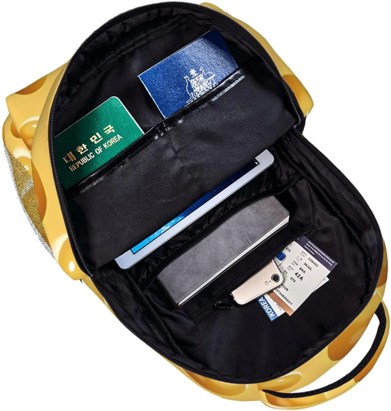 Cheese Backpack Funny Food Laptop Bookbag Travel Daypack Lightweight Durable Bag For Women Men