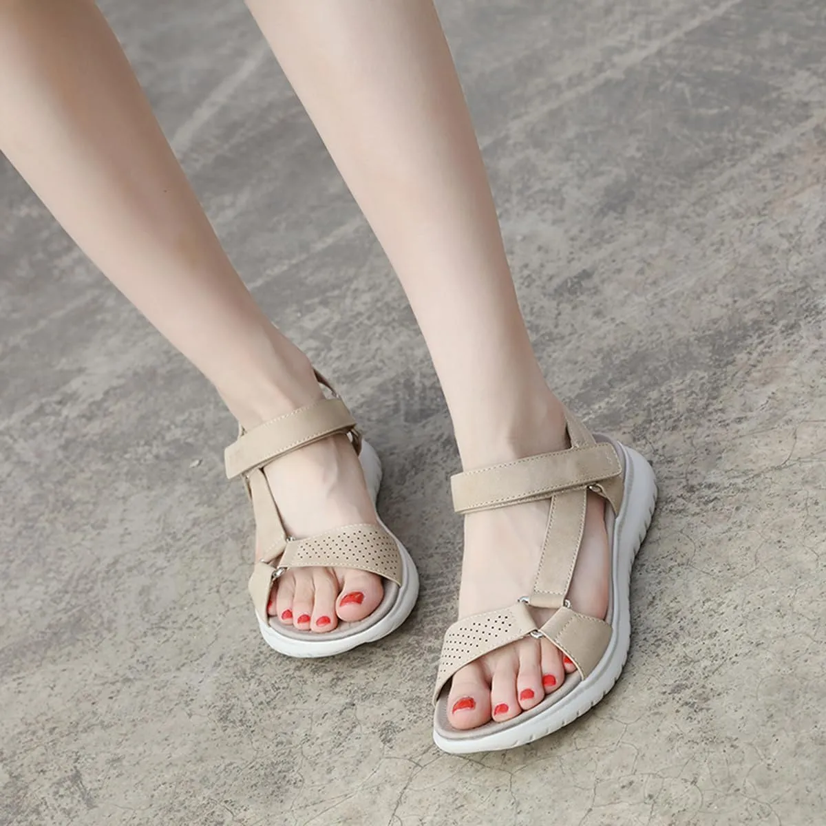 Ciuyurra Women Comfy Flat Slide Sandals
