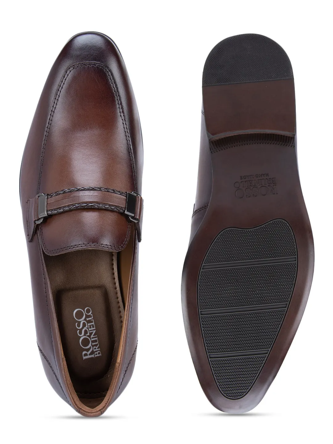 Coffee Leather Loafers