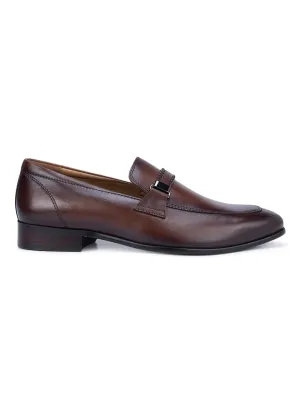 Coffee Leather Loafers