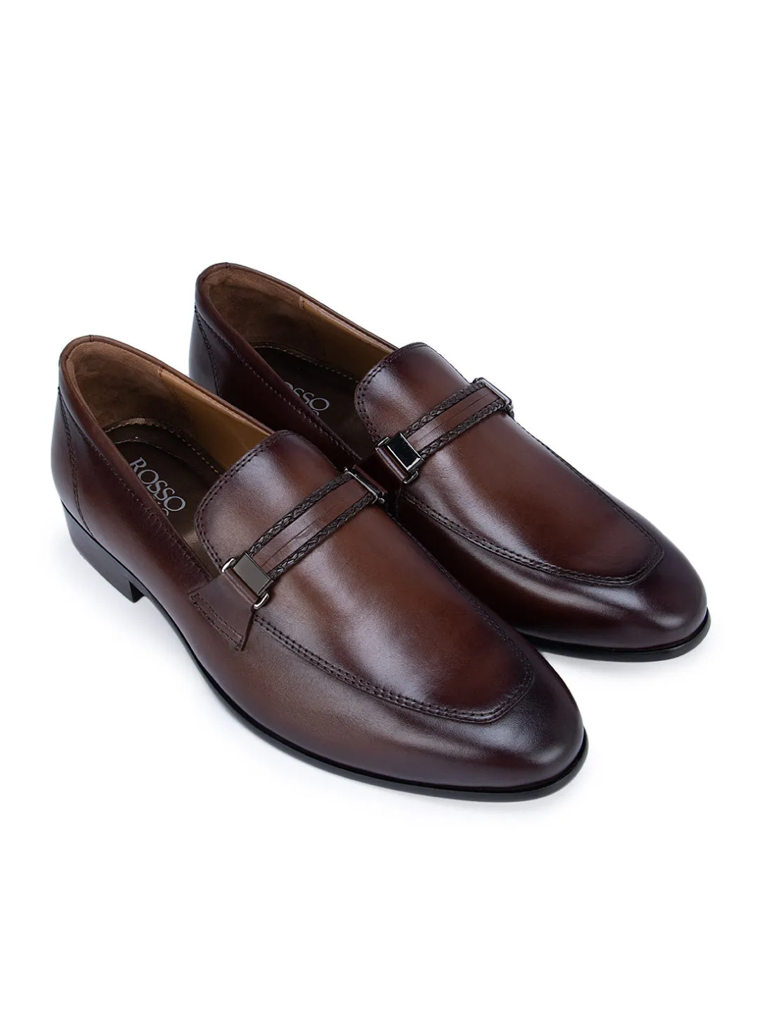 Coffee Leather Loafers