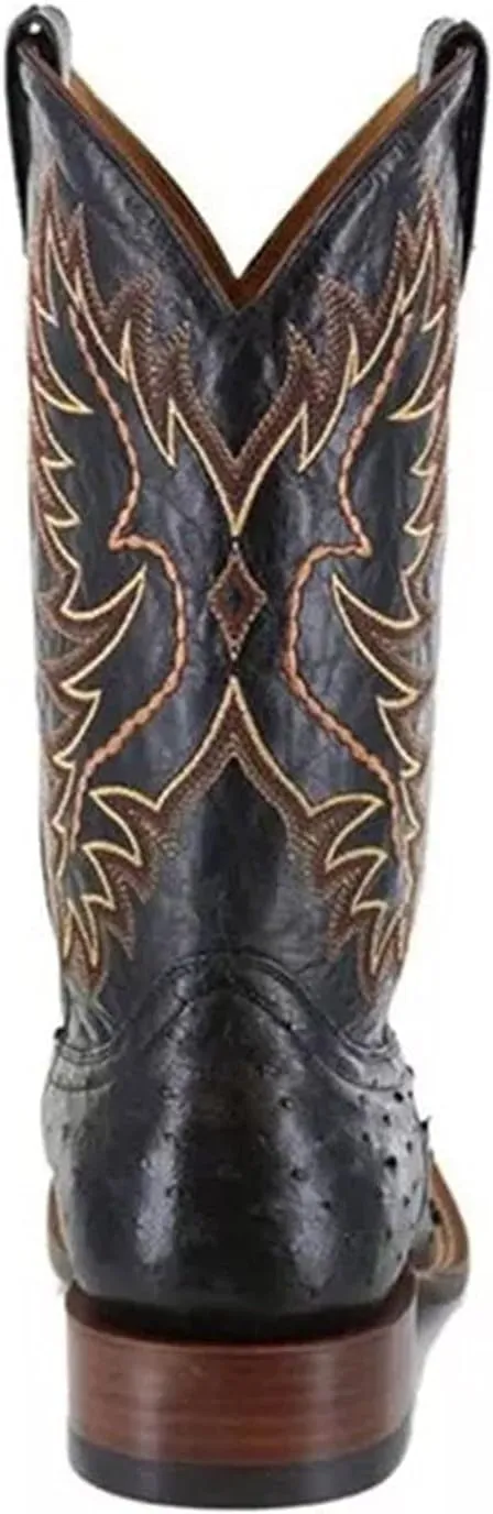 Cowboy Boots for Women Cowgirl Boots Low Heel Boots Western Embroidered Low Heel Pointed Toe Pull on Women Cowboy