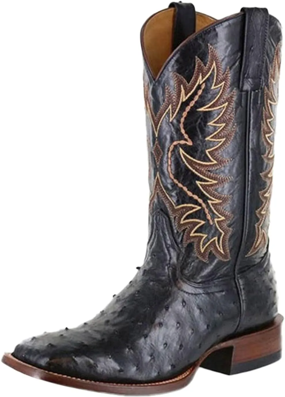 Cowboy Boots for Women Cowgirl Boots Low Heel Boots Western Embroidered Low Heel Pointed Toe Pull on Women Cowboy