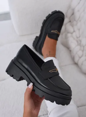 DARCY - Black platform loafers