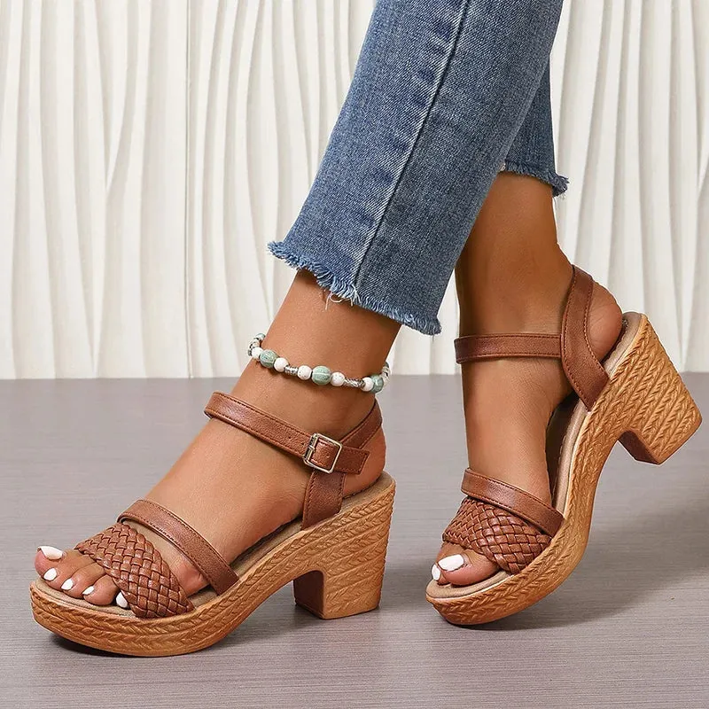 Deborah | Woven Platform Sandals