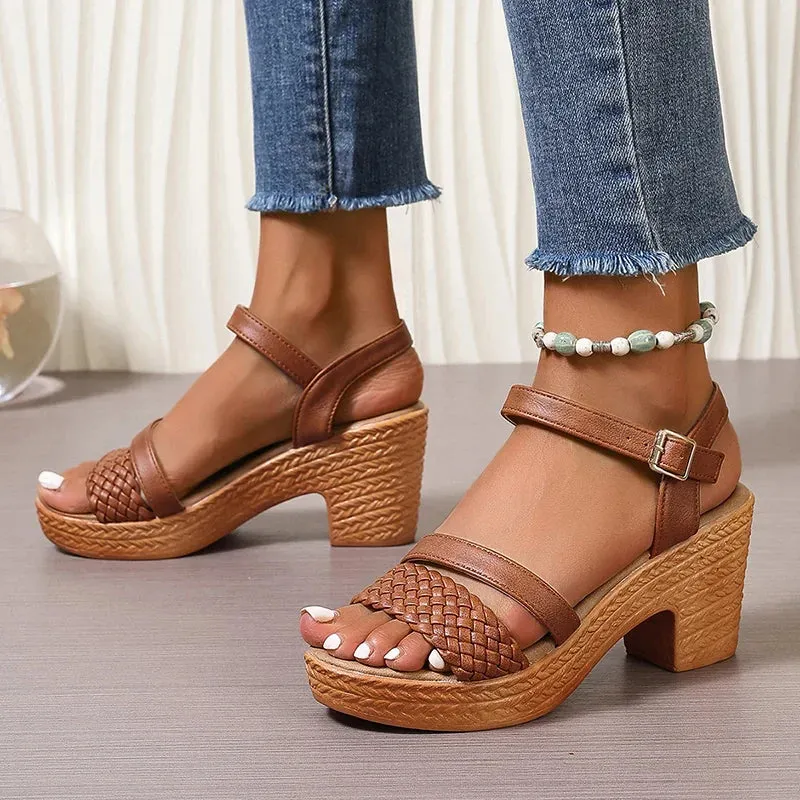 Deborah | Woven Platform Sandals