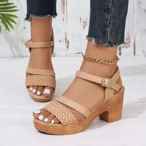 Deborah | Woven Platform Sandals