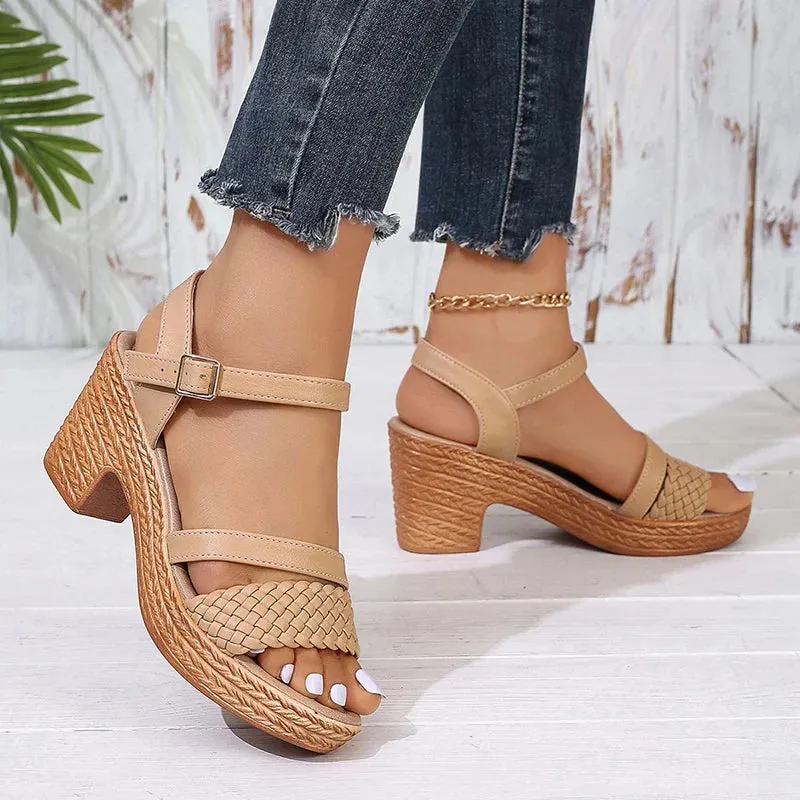 Deborah | Woven Platform Sandals