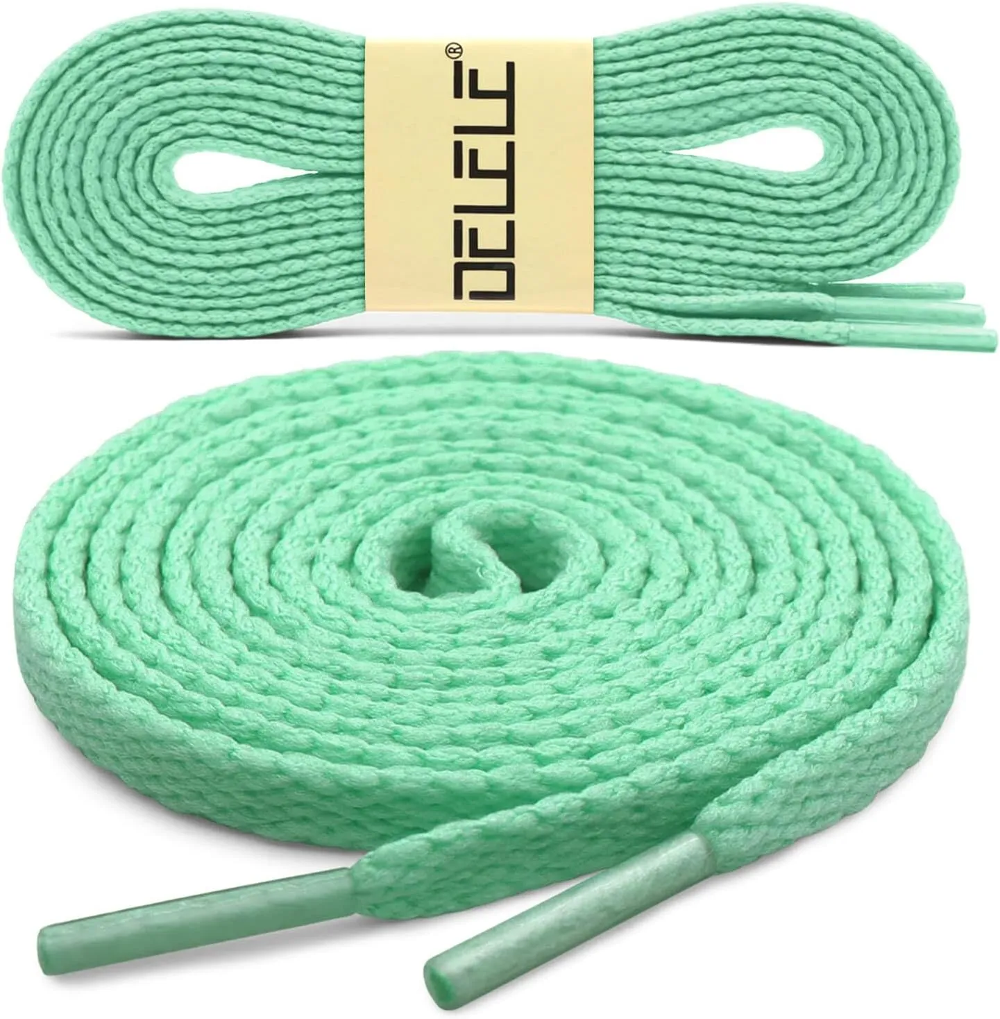 DELELE Flat Shoe Laces for Sneakers: 6/25 inch Narrow Athletic Shoelaces 2 Pair