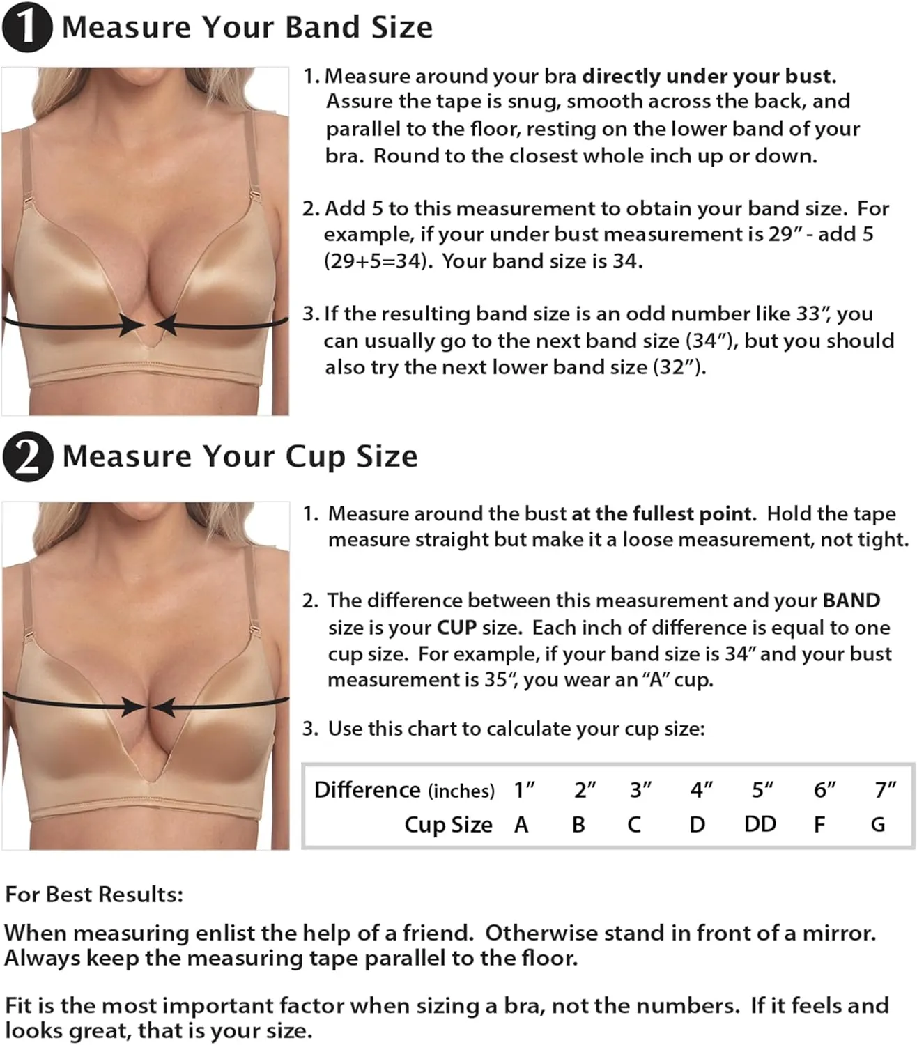 Dominique Women's Uma U Plunge Convertible Bra (32B-42DD/E) #4000