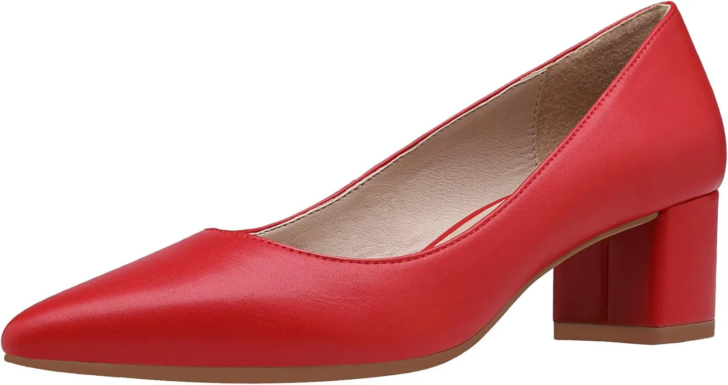DREAM PAIRS Women??s Chunky Low Block Heels Closed Toe Dress Pumps Shoes