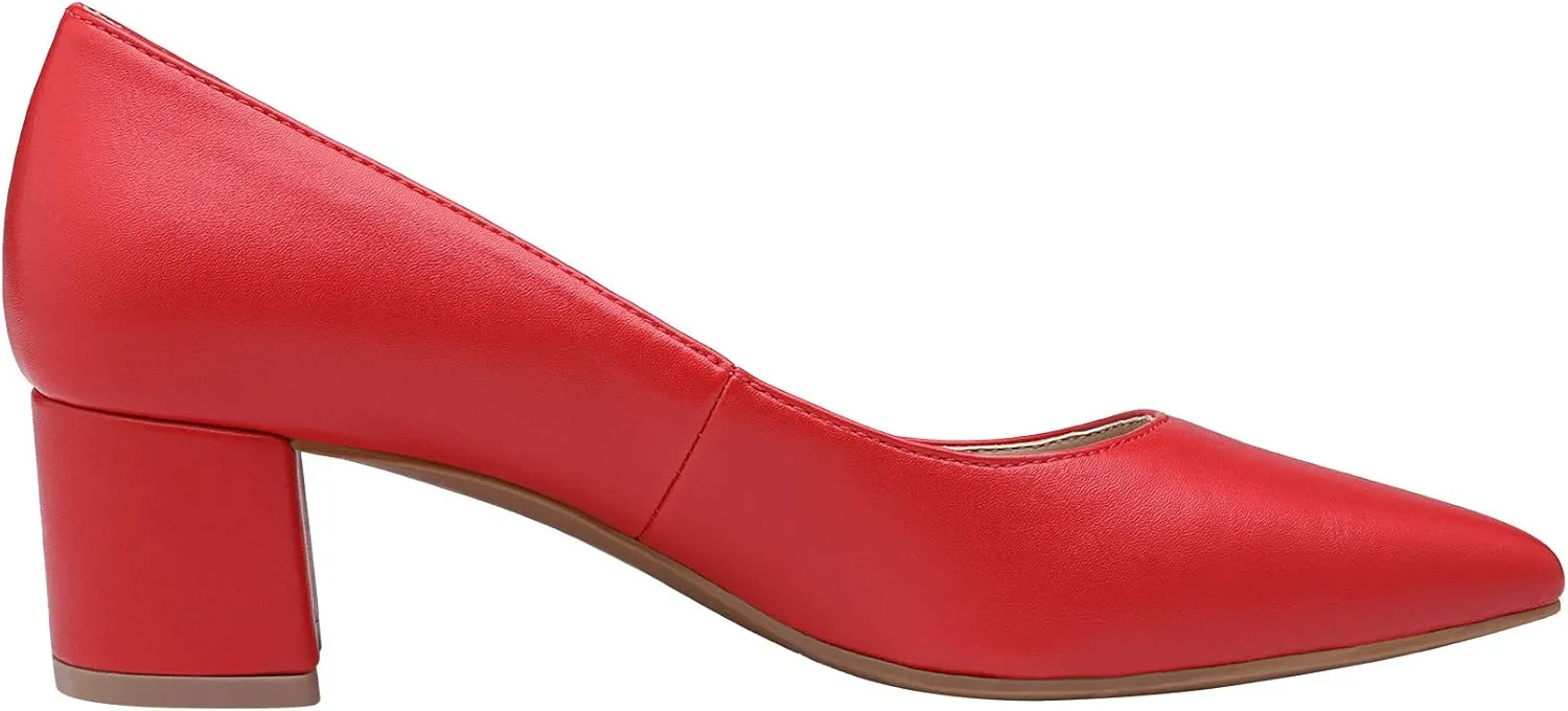 DREAM PAIRS Women??s Chunky Low Block Heels Closed Toe Dress Pumps Shoes