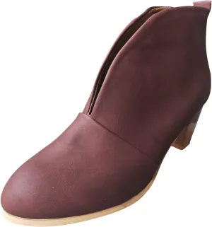 Dressy Ankle Boots for Women Stylish Almond Toe V Cut Pull On Booties Chunky Block Stacked Mid Heel Arch Support Short Boots for Women Daily Walking Winter Fall Fashion Party