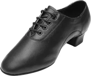 EnJoCho Baby Summer Sandals Shoes Boys Modern Dance Shoes Prom Ballroom Latin Dance Shoes Solid Color Lace Up (Black, 26)