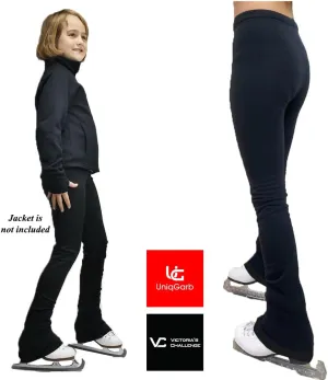 Figure Skating Practice Pants ?C Polar Fleece Thermal Black ?C Blue ?C Purple UGSP2 ice Skating Pants for Girls Women