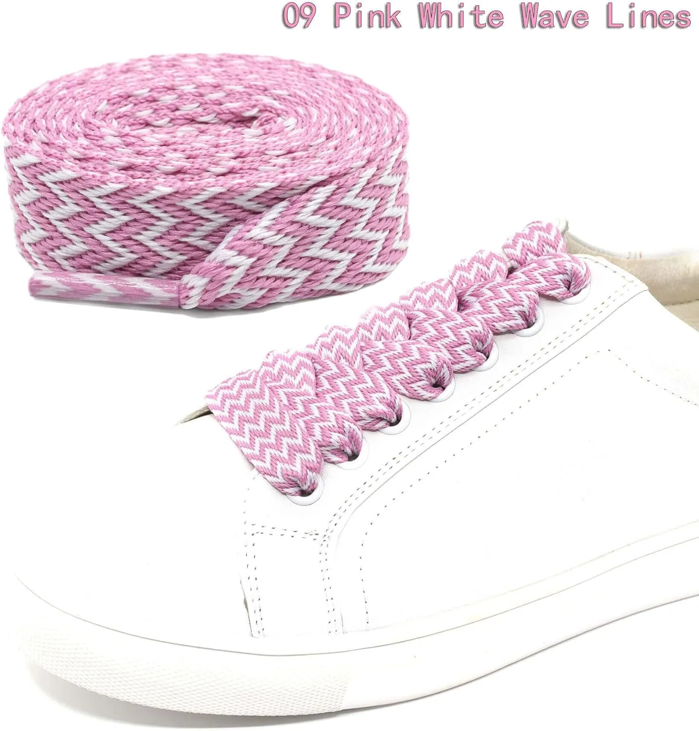 Flat Fat Sneakers Shoelaces: 2 Pair 3/5Inch Extra Wide Thick Shoe Laces