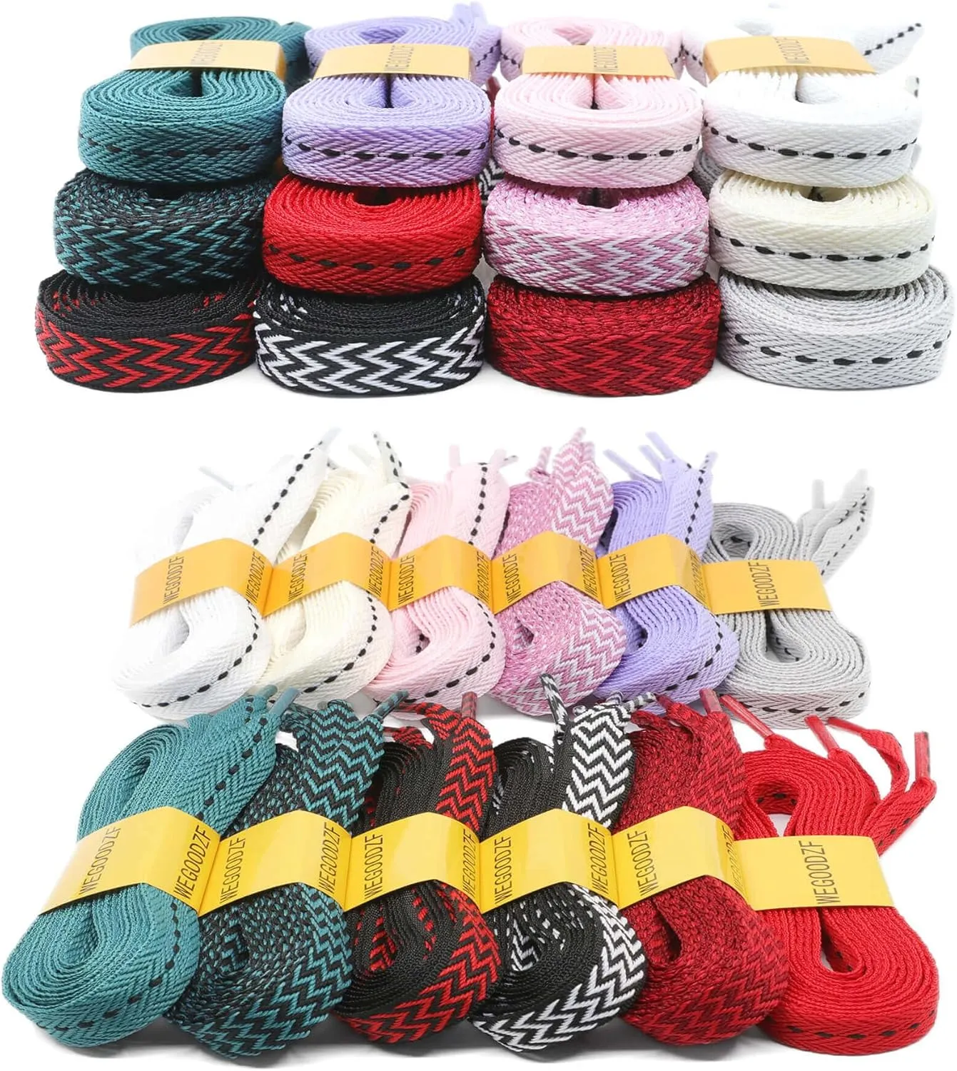 Flat Fat Sneakers Shoelaces: 2 Pair 3/5Inch Extra Wide Thick Shoe Laces
