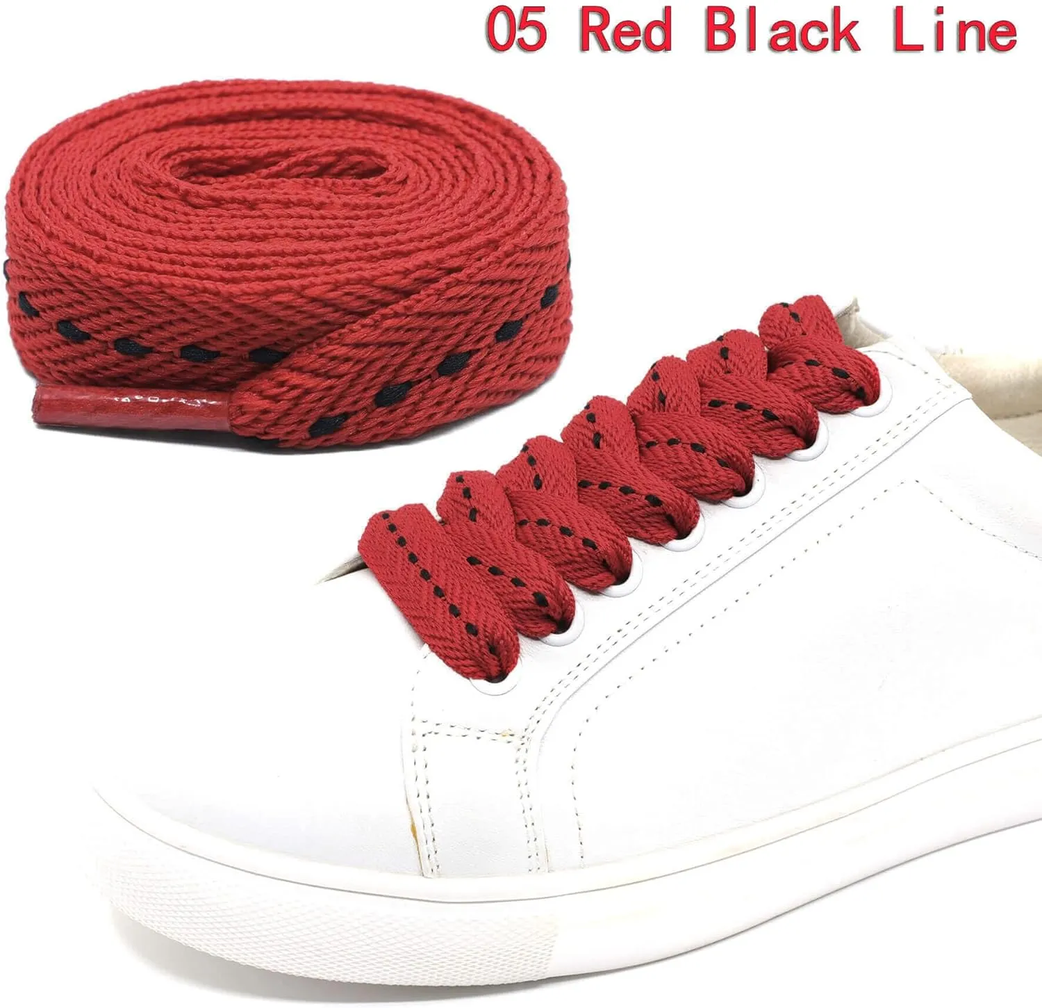 Flat Fat Sneakers Shoelaces: 2 Pair 3/5Inch Extra Wide Thick Shoe Laces