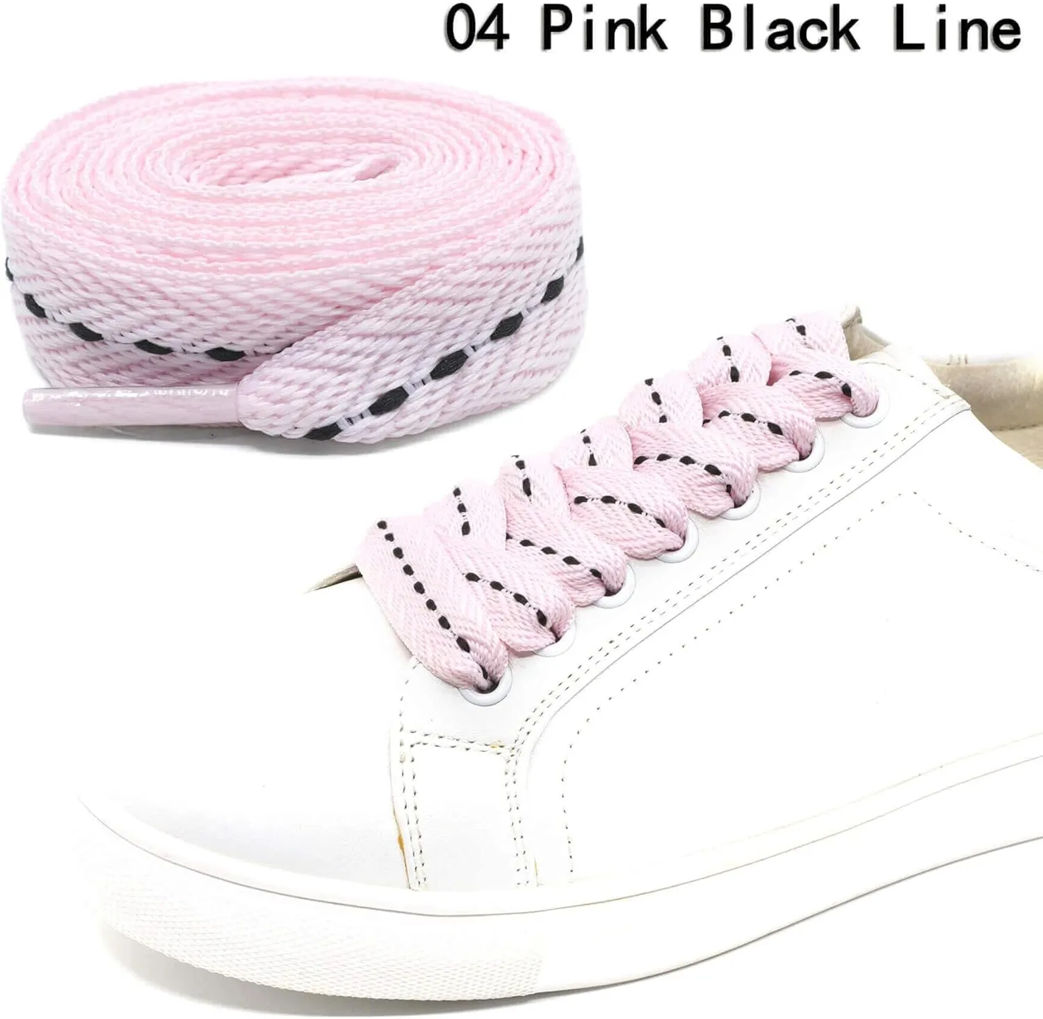 Flat Fat Sneakers Shoelaces: 2 Pair 3/5Inch Extra Wide Thick Shoe Laces